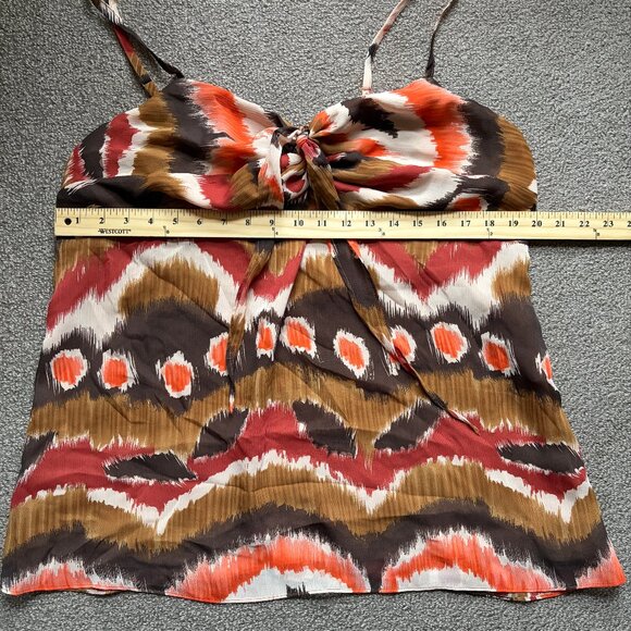 Lane Bryant Women’s Cami Tie Front Multi Color Spaghetti Strap Top | Sz 16 - Picture 12 of 13